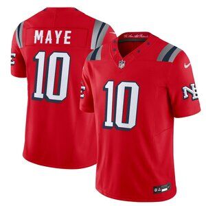 Adult Mens or Youths Select Drake Maye Red Jersey Vapor Stitched